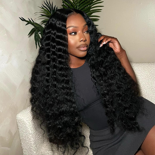 Glueless Deep Wave 9x6 Lace Wig – M-Cap, Pre-Bleached Mini Knots, Pre-Plucked