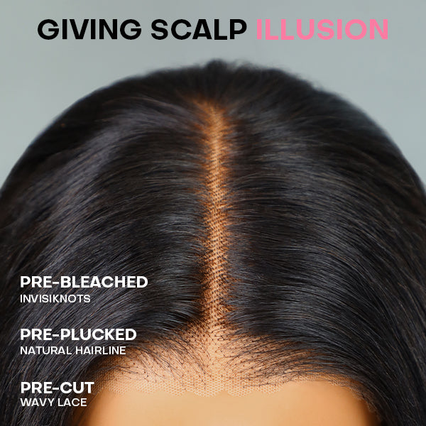 Ultra Natural Layered Yaki Straight Bob 9x6 T-Part Lace Wig – Glueless, Invisi Drawstrings, Silky Finish, Classic & Chic